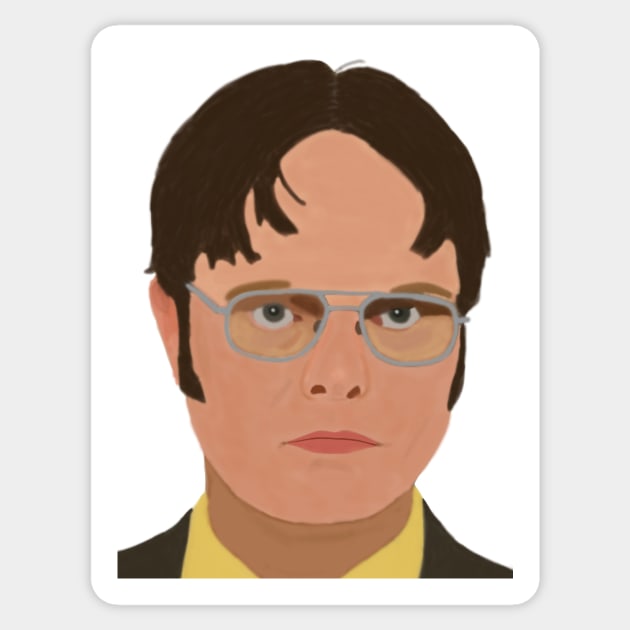 Dwight Portrait Sticker by djhyman